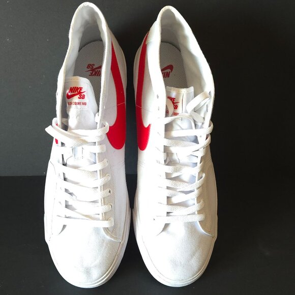 Nike Blazer Court Mid SB White University Red Men\'s Sz 13 DC8901-101 main image 7
